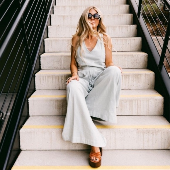 Free people next level wide leg jumpsuit Clearance